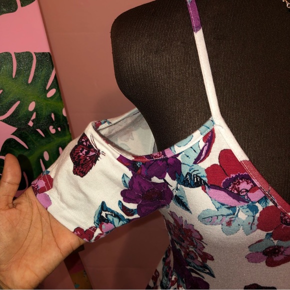 Charlotte Russe White Floral Off Shoulder Dress - Picture 5 of 6